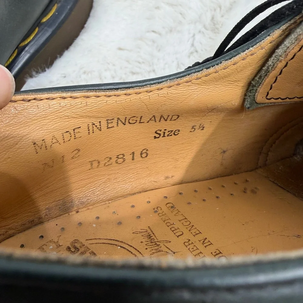 Dr. Martens 1461 Vintage Made in England Black Leather 3-Eye Oxford 5.5UK M7 W8